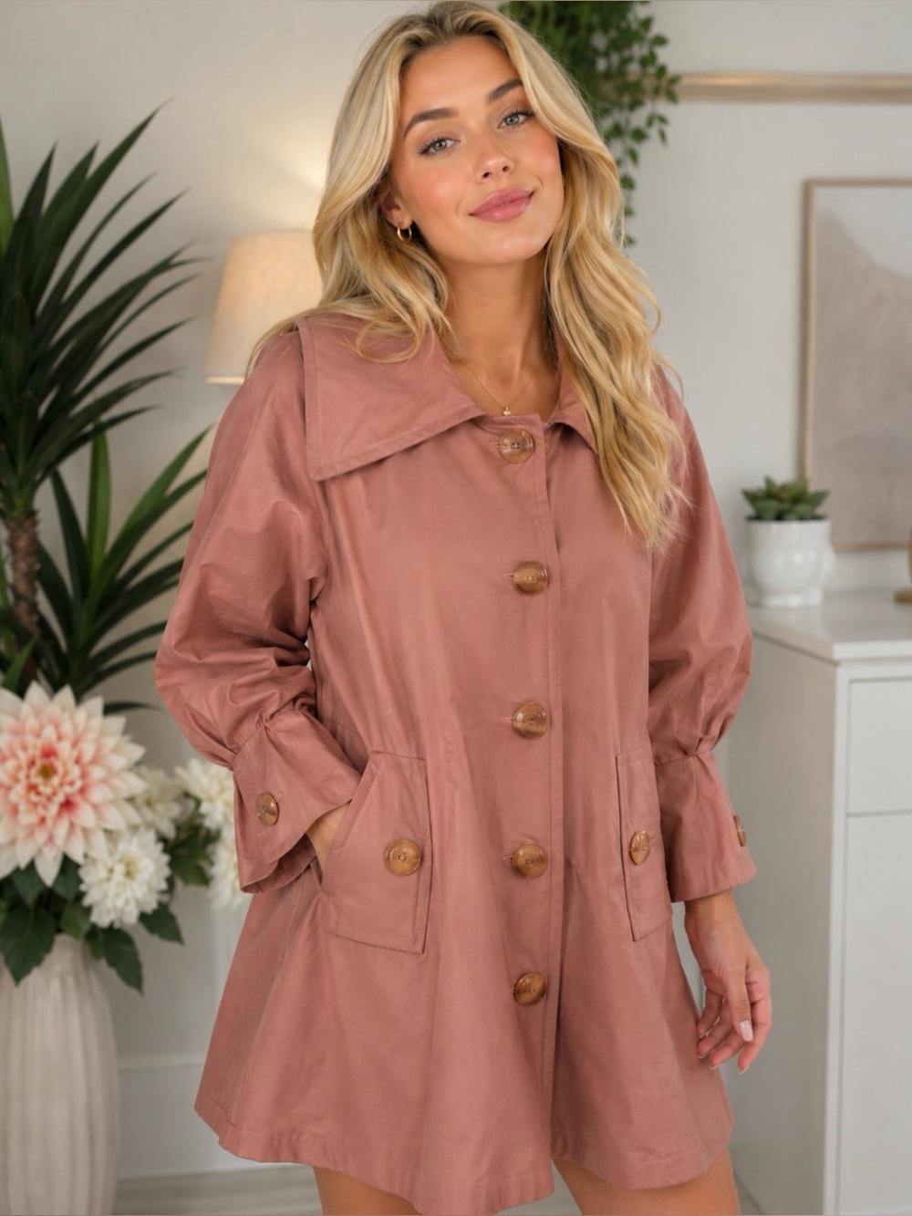 🧥 PINK MARTINI DOLL TRENCH COAT JACKET